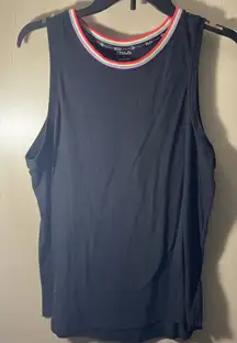 Zelos black workout tank ribbed neck multi color large