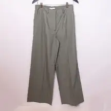 Brochu Walker Joya Cotton Poplin Straight Leg Mid Rise Casual Trouser Pant Agave