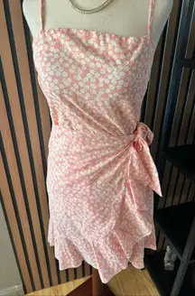 Hello Molly Princess Polly Mini Dress Light Pink Floral Size M