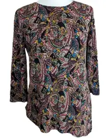 Peck & Peck, Multicolored Asymmetrical Top