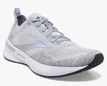 Brooks Womens 8.5 Bedlam Gray Running Shoe Athletic Training Flyknit Gym