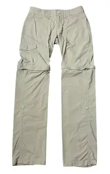 Mountain Hardwear Cargo Pants Womens 6/38 Khaki Convertible Zip Off Hiking Tech
