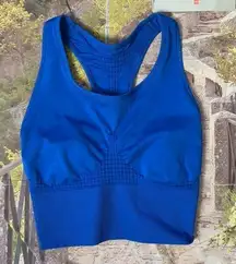 Sweaty Betty blue stamina longline workout bra size medium (8-10)