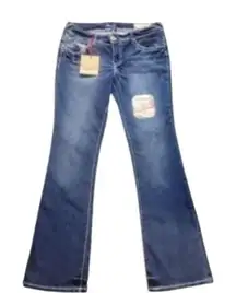 Amethyst Jeans Women's Size 13 Flare Embroidered Bootcut Blue Denim