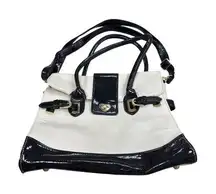 Betsey Johnson Womens Cream & Black Crossbody Purse 10x12 SKU 7055