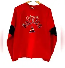 Colorado Rockies Vintage Brand NHL Hockey Crew Neck UNISEX Sweatshirt M NWT