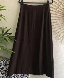 1990s Brown midi a-line full circle skirt #modest #officesiren #elegant