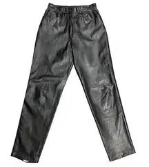 Vintage Elements Exclusively Spiegel Black Leather Pants Size 12