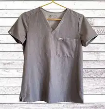 FIGS  Grey Women’s Catarina One Pocket Scrub Top XS