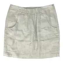 Ann Taylor LOFT Natural Linen Mini Skirt