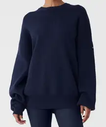 Alo Yoga Scholar Crew Neck Sweater Navy M