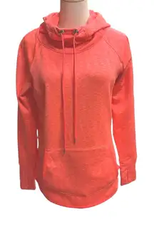 Athleta Women's Tranquility Pullover Hoodie Ember Coral Orange‎ Space Dye Size M