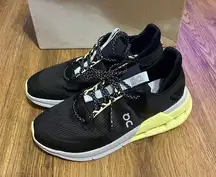 ON Cloudnova Flux black running athletic training shoes sneakers women’s 8 new