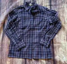 Women’s Duluth Trading Co. Purple Button Down Flannel Size Small