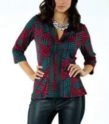 HP! Tracy Negoshian Laura Twisted Triangle Ruby Top (XS)