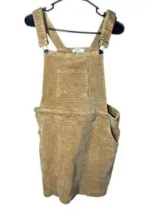 Umgee Tan Corduroy Overall Jumper Dress Size XL