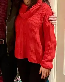 Red Turtleneck Sweater