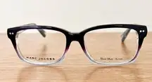 NWOT Marc Jacobs Square Eyeglasses Optical Black Purple Women's MJ 324 DKT 140