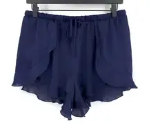 INTIMATLEY Free People Flutter Satin Shorts Navy Blue S