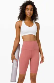 White Arise Light Support Racerback Athletic Workout Sports Bra