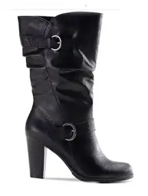 . Black Sachi Wide-Calf Boots