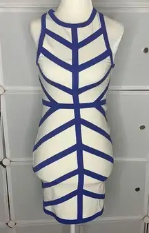 TALULAH Blue & White BodyCon Dress Size XS