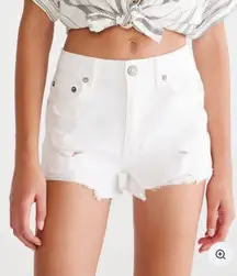 Aero White Jean Shorts