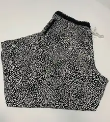 DKNY Women’s Terrazzo Tiles Print Lounge Pajama Pants Black White Size XXL