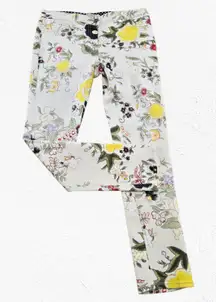 Etro Italy Floral Print Straight Leg Pants Multicolor Botanical Jeans Size 32