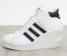 adidas Superstar Ellure Shoe Sneaker FW0102 Casual Wedge Heel Size 5.5