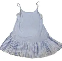 Soft surroundings rayon silk blend long line pleated ruffle hem