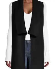 Saks 5th avenue 💯 cashmere black draped vest xs