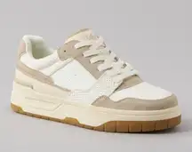 AE White Beige Taupe Varsity Retro Sneaker Chunky Platform Shoes