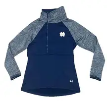 UNDER ARMOUR x NOTRE DAME Womens M ColdGear 1/2 Zip Performance Jacket Irish