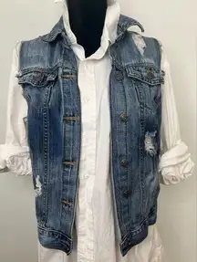 I Heart Ronson Denim Vest Medium