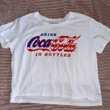 Coca-Cola Graphic Cropped White Tee