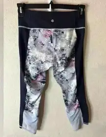 Lululemon If You're Lucky Crop floral Leggings sz 6