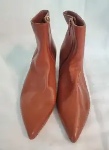 L'Agence Wmn Jeannie Pointed Toe Luggage Brown Dressy Office boots. S38