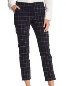 Amanda & Chelsea Black White Windowpane Modern Fit Ankle Slim Pants Size 2