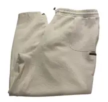 Nine West Active Joggers Women Plus 3X White Cinched Waist Legs Textured Pockets