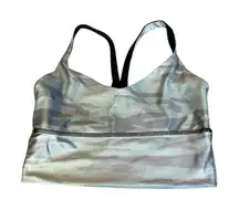 3/$15 DYI high shine camo sports bra