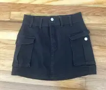 dark gray cargo skirt