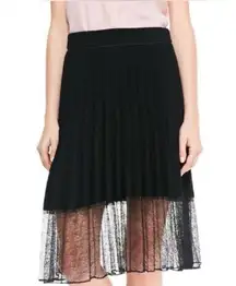 Rag & Bone Black Pleated Lace Skirt Size 8