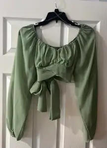 Light Green Crop Top, Size Small