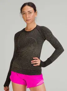 Swiftly Tech Long Sleeve 2.0 RARE Grid Warp Black / Neon Multi 4