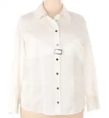 Lane Bryant‎ White Snap Button Down Top 18/20