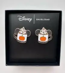 BaubleBar New  X Disney Mickey Mouse Halloween Pumpkin Spice Latte Earings