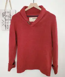 Urban Pipeline Size Small Red Long Sleeve Shawl Neck Knit Sweater