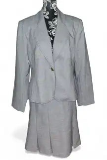 Size 14: Isabelle Gray 2 Piece Woven Fabric Tailored Career Suit
