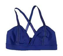 Lululemon Dignity Sport Bra Womens Size 2 V-Neck Wire Free Adjustable Cross Back